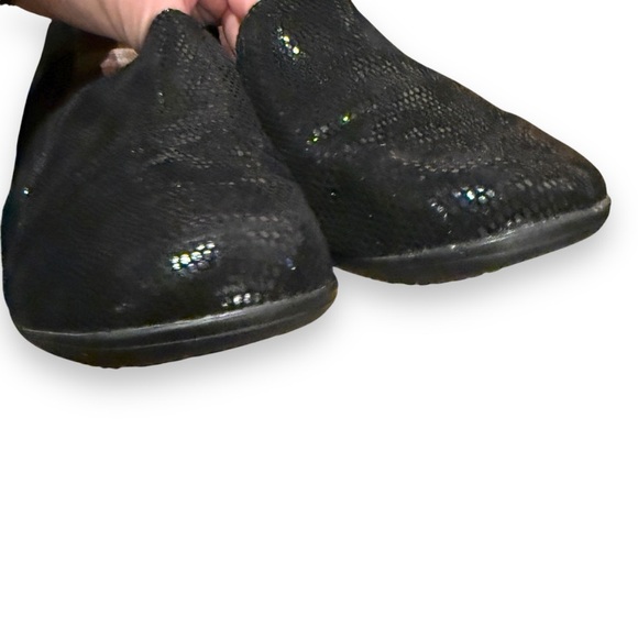 Dansko Farah Black Leather Lizard Reptile Embossed‎ Slip On Loafers Clogs Sz 41 - Picture 5 of 15